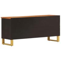 Tv-meubel 100x33,5x46 cm massief mangohout bruin en zwart - thumbnail