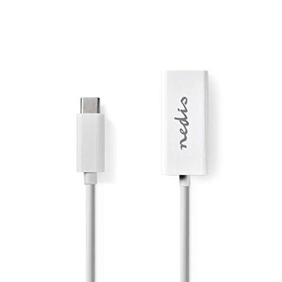 USB-C-Adapterkabel | Type-C Male - RJ45 (8P8C) Female | 0,2 m | Wit - thumbnail