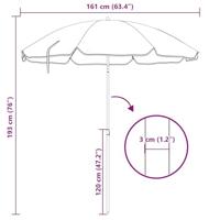 Strandparasol Groen 161 x 193 cm Polyester - thumbnail