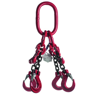 Delta 4-Sprong met klephaak, met inkorthaak | Grade 80 | 11,200 ton | 13 mm | 2 m - YE.8.4SKI.13.020 YE.8.4SKI.13.020