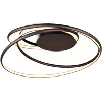 LED Plafondlamp - Trio Select Nala - 1 Lichtpunt van 57 Watt - Dimbaar - Aanpasbare Lichtkleur - IP20 - Mat Zwart - Metaal - thumbnail