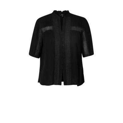 Yest top Illiana met open detail zwart Yest top Illiana met open detail zwart