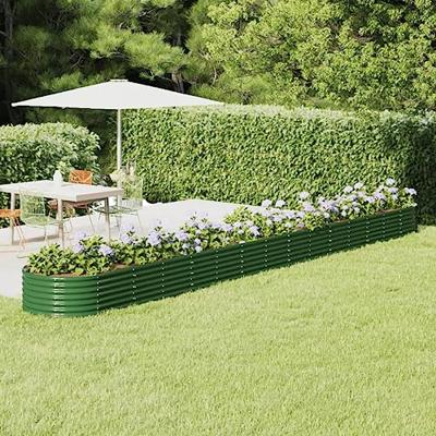 Plantenbak 620x80x36 cm gegalvaniseerd staal groen