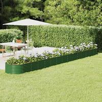 Plantenbak 620x80x36 cm gegalvaniseerd staal groen - thumbnail