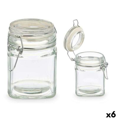 Glazen pot Vivalto Transparant 200 ml (6 Stuks)