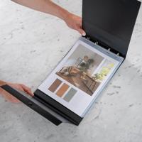 Tafelflipover rillstab a4 staand zwart 10 tassen - thumbnail