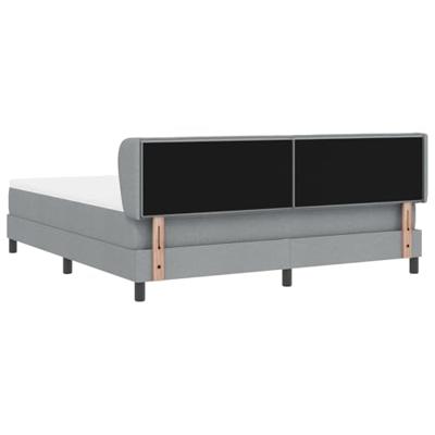Boxspringbed met matras Lichtgrijs 180 x 200 cm Stof
