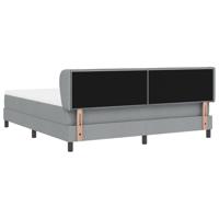 Boxspringbed met matras Lichtgrijs 180 x 200 cm Stof - thumbnail