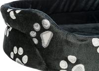 TRIXIE HONDENMAND JIMMY OVAAL ZWART MET POOTPRINT 110X95 CM - thumbnail