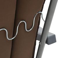 Tuinstoelen met kussen inklapbaar 2 st bruin - thumbnail