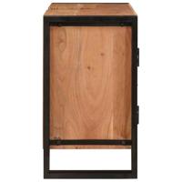 Wastafelonderkast 71 x 33 x 58 cm Massief Acaciuhout, Ijzer - thumbnail