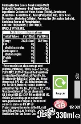 Pepsi Max Tray