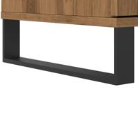 Hoge kast 60x36x110 cm bewerkt hout artisanaal eikenkleur - thumbnail