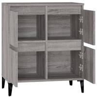 Dressoir 60x30x75 cm bewerkt hout grijs sonoma eikenkleurig - thumbnail