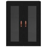 Wandkast Zwart eiken 69.5 x 34 x 90 cm Bewerkt hout - thumbnail