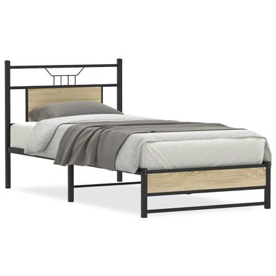 Bedframe zonder matras hout sonoma eikenkleurig 90x200 cm