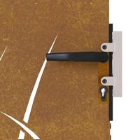 Poort 85x200 cm grasontwerp cortenstaal - thumbnail