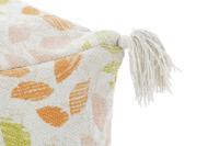 Floor cushion DKD Home Decor Beige Blad van een plant Shabby Chic 40 x 40 x 40 cm - thumbnail