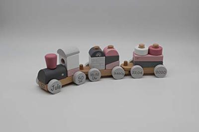 Label Label Stapeltrein roze - thumbnail
