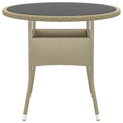3-delige Tuinset poly rattan beige
