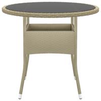 3-delige Tuinset poly rattan beige - thumbnail