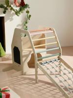 Parcours voor motorische vaardigheden huis in FSC® hout hout - thumbnail