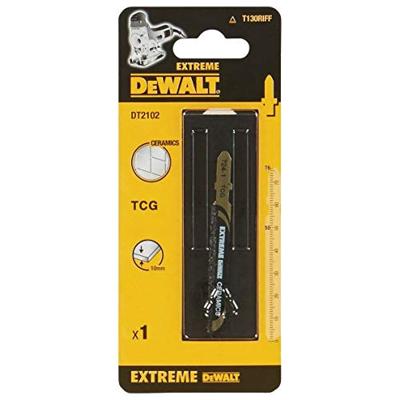 DeWalt Accessoires Decoupeerzaagblad HM-korrel, keramiek klasse 1, fiberglas en kunststof < 10mm lengte 76mm(T130RIFF) - DT2102-QZ