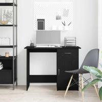 Bureau met lade Zwart Eiken 100 x 50 x 76 cm Bewerkt hout - thumbnail