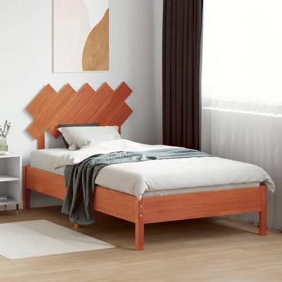 Hoofdbord 100 cm massief grenenhout wasbruin