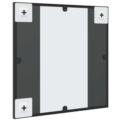 VidaXL Wandspiegel vierkant 40x40 cm ijzer zwart - thumbnail