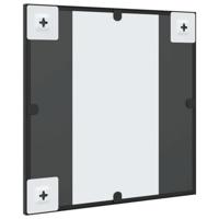 VidaXL Wandspiegel vierkant 40x40 cm ijzer zwart - thumbnail