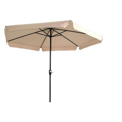 Stokparasol Gemini 300 cm met volan ecru