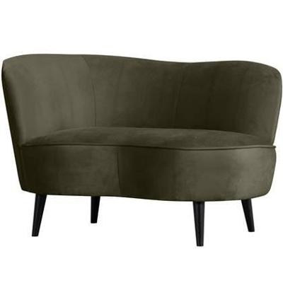 WOOOD Lounge Fauteuil 'Sara' Links, Velvet, kleur Warm Groen