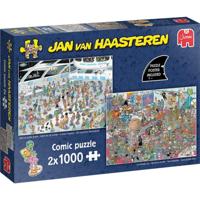 Jumbo Puzzel Jan Van Haasteren Geef Ons De Ruimte & Net Als In De film 2x1000 Stukjes - thumbnail