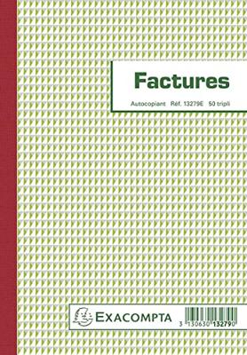 Exacompta facturen, ft 21 x 14,8 cm, tripli, franstalig