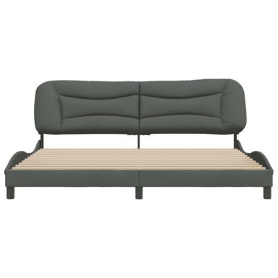 Bedframe zonder matras "Hvar" stof donkergrijs 200x200 cm