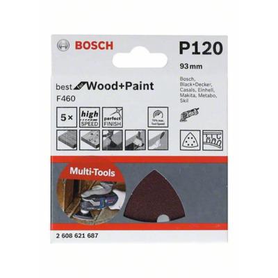 Bosch Accessoires Schuurblad F460 Delta | K180 BFW | 5 stuks - 2608621688 Bosch Accessoires Schuurblad F460 Delta | K180 BFW | 5 stuks - 2608621688
