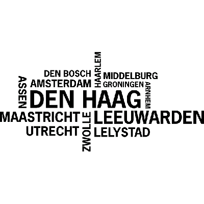 Nederlandse Steden Den Haag - Muursticker Nederlandse Steden Den Haag - Muursticker