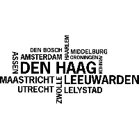 Nederlandse Steden Den Haag - Muursticker - thumbnail