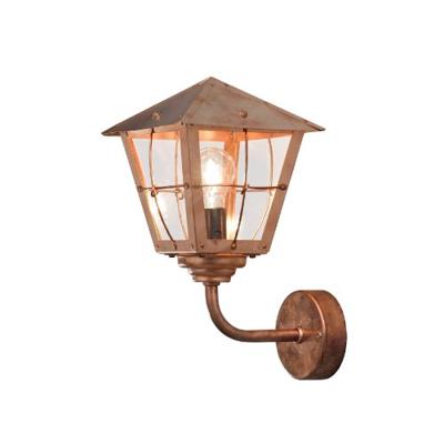 Wandlamp Fenix met transparant glas opwaarts