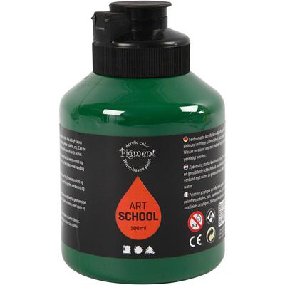 Creativ Company Acryl verf, semi-glanzend, semi-transparant, donkergroen, 500 ml/ 1 fles