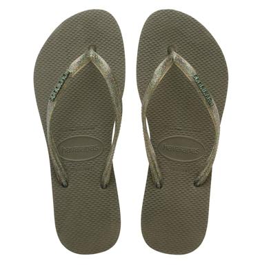 Havaianas - Slim logo metallic Rubber Dames