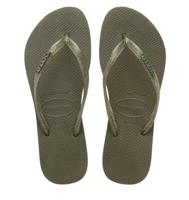 Havaianas - Slim logo metallic Rubber Dames - thumbnail
