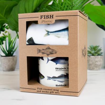 Gift Republic Mok & Sokken - Vis