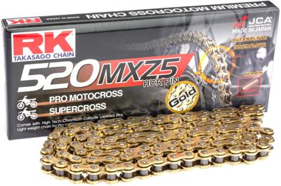 RK Chains 520 mxz5 114 c gold/gold open