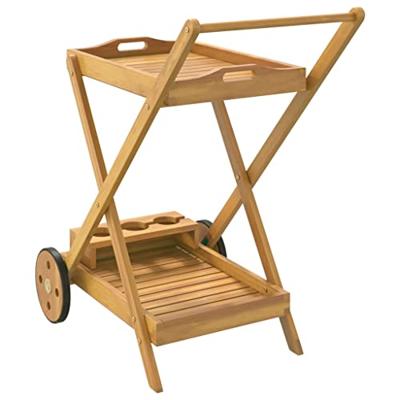 Serveerwagen 54x87x90 cm massief acaciahout