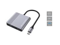 Conceptronic DONN13G notebook dock & poortreplicator Bedraad USB 3.2 Gen 1 (3.1 Gen 1) Type-C Grijs - thumbnail