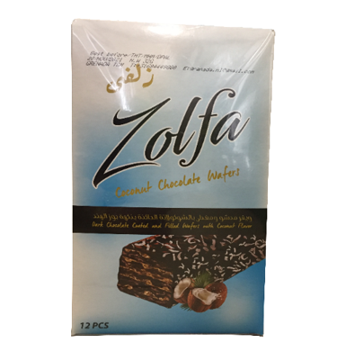Zolfa Wafels Kokosnoot Chocolade - 12 Stuks