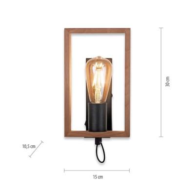 Just Light Landelijke wandlampFranky 1-lichts - 15654-18