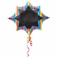 Amscan Folieballon Burst Black Board 88 X 73 Cm Zwart - thumbnail